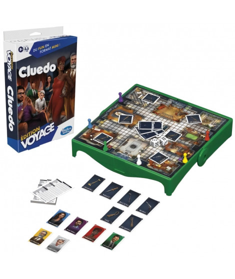 Cluedo Voyage, jeu de société de voyage pour 3 a 6 joueurs, jeu de voyage, Des 8 ans, Hasbro Gaming