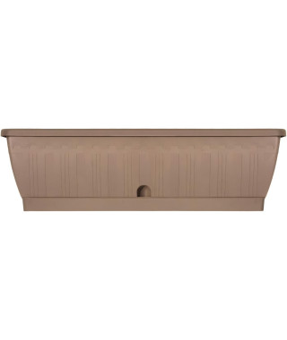 Jardiniere - GARDEN ID Terraflor - Taupe 60 cm - Solidité - Réserve d'eau - Recyclé & 100% recyclable - Volume pour plantes.