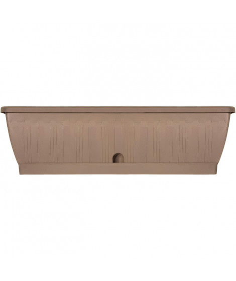 Jardiniere - GARDEN ID Terraflor - Taupe 60 cm - Solidité - Réserve d'eau - Recyclé & 100% recyclable - Volume pour plantes.