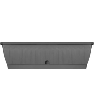 Jardiniere - GARDEN ID Terraflor - Anthracite 60cm - Solidité - Réserve d'eau - Recyclé & 100% recyclable - Volume pour plantes.