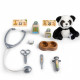 Smoby - Mallette vétérinaire - 1 peluche panda et de nombreux accessoires - Produit 2 en 1 : Cage de transport - Fabrication …