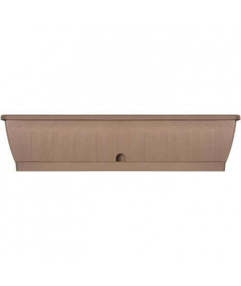 Jardiniere - GARDEN ID Terraflor - Taupe 80 cm - Solidité - Réserve d'eau - Recyclé & 100% recyclable - Volume pour plantes.