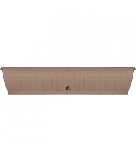 Jardiniere - GARDEN ID Terraflor - Taupe 100 cm - Solidité - Réserve d'eau - Recyclé & 100% recyclable - Volume pour plantes.