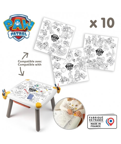 Smoby - Recharge Coloriages pour la Kid table créative - 10 feuilles de coloriages Pat' Patrouille