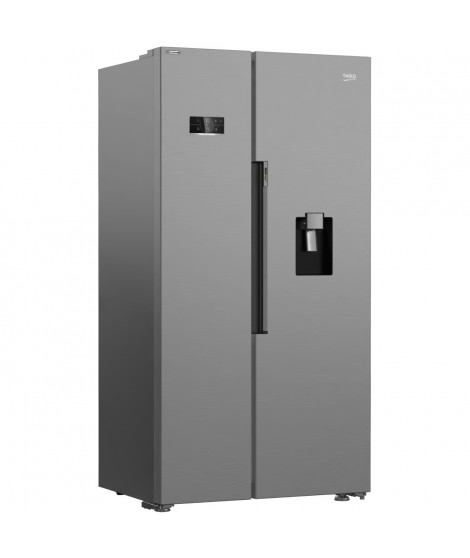 Réfrigérateur Américain side by side - BEKO - GN163241DXBN - 576 L - Froid ventilé - HarvestFresh