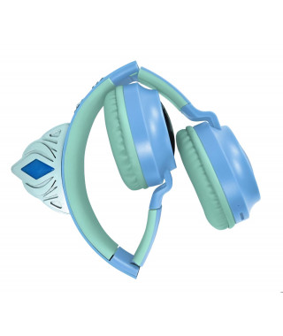 Casque lumineux pliable Bluetooth et filaire avec un design d'une tiare de l'univers de La Reine des Neiges avec limitation du