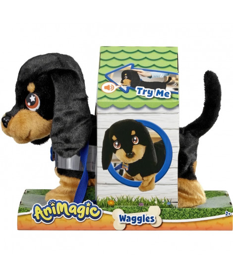 Jouets interactifs - GOLIATH - Waggles en Balade - Peluche teckel a fonction! Des 3 ans