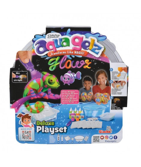 Aqua Gelz - Set créations figurine 3D - Couleurs phosphorescente - A partir de 8 ans