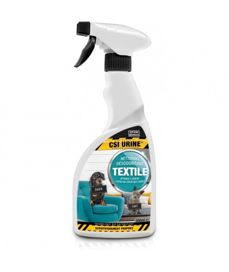 Nettoyant désodorisant textile - CSI URINE - 500ML - Élimine odeurs, digere taches, pro-bactéries et enzymes naturelles