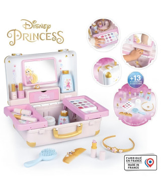 Smoby - Disney Princesse - Valise beauté  facile a transporter - 13 accessoires inclus : coiffure, onglerie, maquillage - Fab…