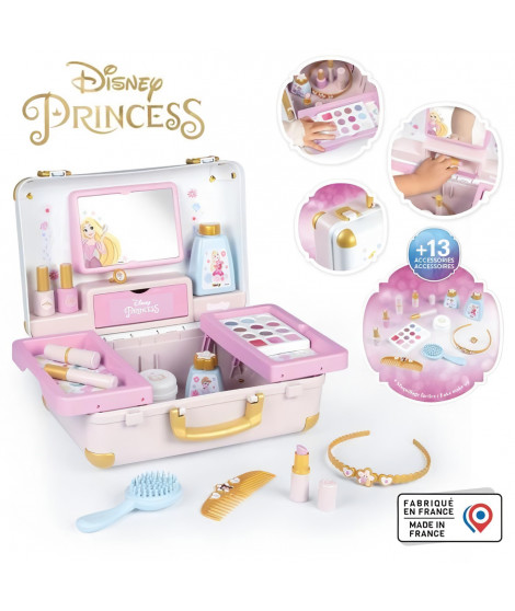 Smoby - Disney Princesse - Valise beauté  facile a transporter - 13 accessoires inclus : coiffure, onglerie, maquillage - Fab…