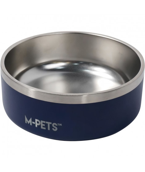 Gamelle - M PETS - ESKIMO - Double paroi 1.25 L - Noir - Acier inoxydable, antidérapant, inodore, antirouille, lavable