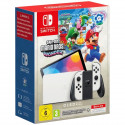 Console Nintendo Switch - Modele OLED  Blanc + Super Mario Bros. Wonder (Pré-installé) + 12 mois d'abonnement NSO (Code)