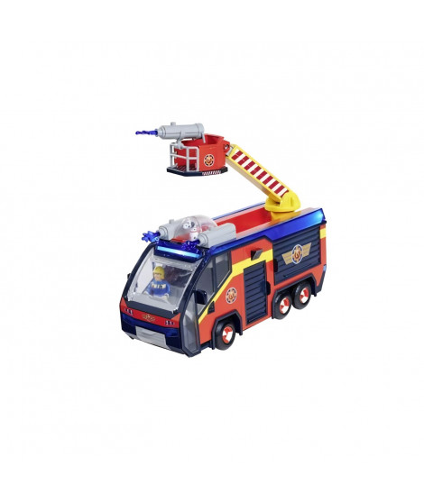 Sam Le Pompier - Camion de pompier - Jupiter - 2 figurines - Sons et lumieres - Plusieurs accessoires - 3 piles incluses