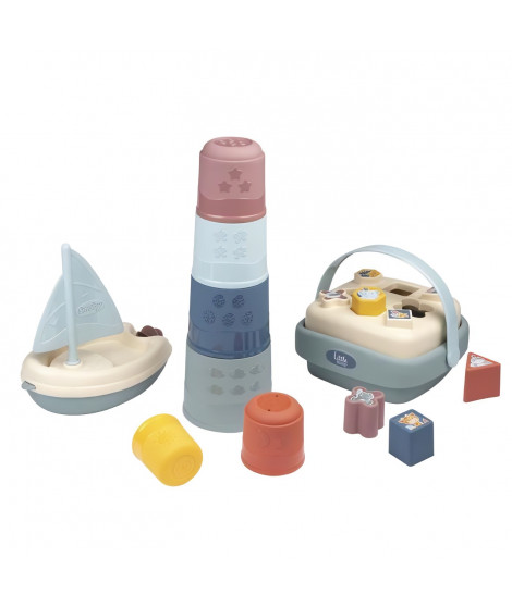 Little Smoby - Coffret éveil et bain - 3 jeux d'éveil - A partir de 12 mois - Fabrication française