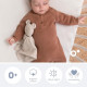 doomoo Doudou Bébé You&Me - Doudou Réversible et Réconfortant - Fourni avec 2 Corps pour Transporter l'Odeur du Parent, Beige