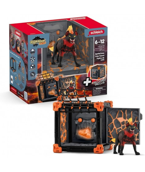 BattleCave Hyene de Lave, Extension de l'arene, SCHLEICH 42674 Eldrador Creatures, des 7 ans