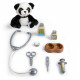 Smoby - Chariot Vétérinaire  de Zoo - Peluche Panda - Nombreux accessoires inclus - Produit 2 en 1 : Cage de transport - Fabr…