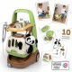 Smoby - Chariot Vétérinaire  de Zoo - Peluche Panda - Nombreux accessoires inclus - Produit 2 en 1 : Cage de transport - Fabr…