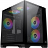 Boîtier PC Cube sans alim - XIGMATEK Aqua M (Noir) - Micro ATX/Mini-ITX - 5x120mm A-RGB - USB 3.0 - Verre trempé