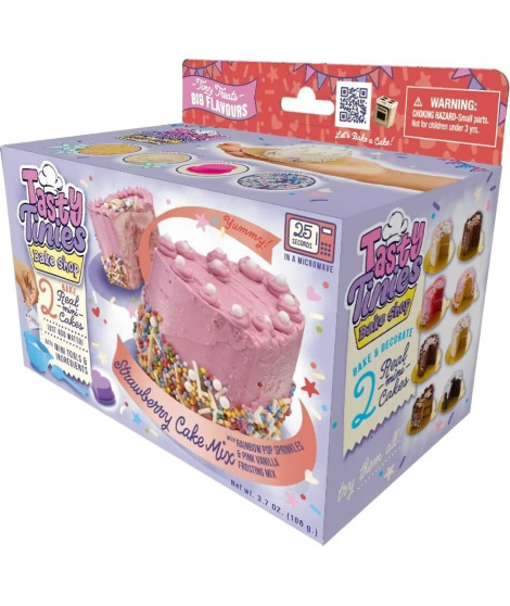 Kit de cuisine - GOLIATH - Tasty Tinies Strawberry Cake - Gâteau fraise avec glaçage vanille et décorations des 6 ans