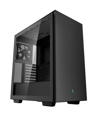 Boîtier PC Moyen Tour sans alim - DEEPCOOL CH510 (Noir) - E-ATX/ATX/Micro ATX - 1x120mm - USB 3.0/HD Audio - Verre trempé
