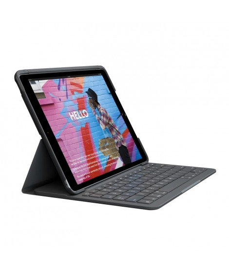 LOGITECH - Étui Clavier Bluetooth pour iPad 10.2 (7eme Génération) Slim Folio iPad 10.2 (7e, 8e et 9e génér) -  AZERTY - Gris