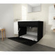 LUNA Ensemble salle de bain simple vasque L 60 cm - Noir mat