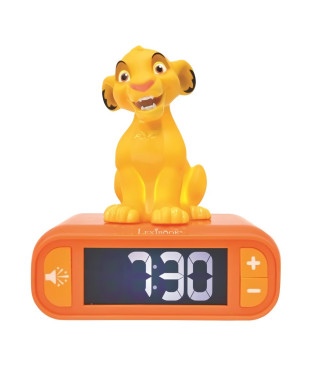 Réveil digital avec veilleuse Simba et effets sonores