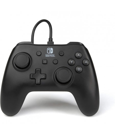 Manette Filaire - POWER A - Nintendo Switch - Noir mat