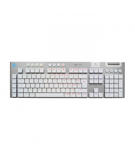 Clavier gamer - sans fil - Logitech G - G915 X - Switch tactile  - AZERTY - Blanc