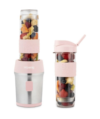 Mini blender - SMOO12 - 300 W - 570 mL - Rose pastel - 2 gourdes incluses