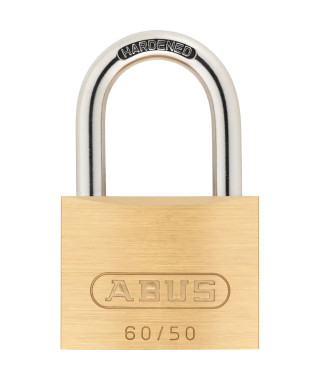 Cadenas en laiton massif - ABUS - 60/50 - Anse acier cémenté - Double verrouillage - 2 clés