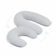 doomoo Coussin de Grossesse & d'Allaitement 2 en 1 Twisty - Ultra Confort - Remplissage Microbilles ultra-fines, Gris