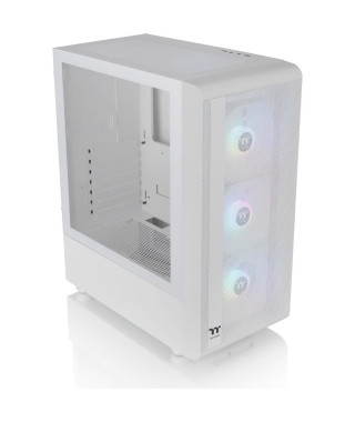 Boîtier PC Moyen Tour sans alim - THERMALTAKE S200 TG ARGB (Blanc) - ATX/Micro ATX - 3x120mm A-RGB - USB 3.0/2.0 - Verre trempé