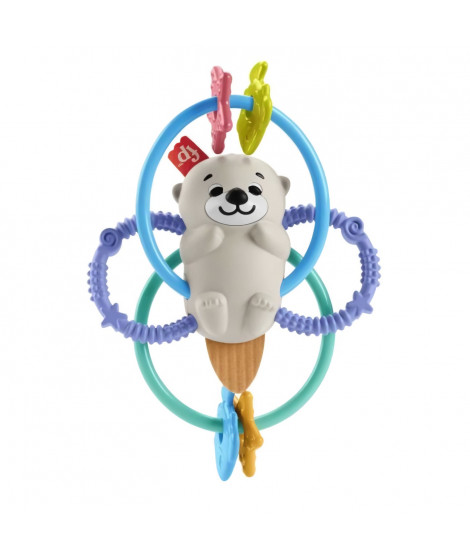 Hochet et jouet de dentition sans BPA pour nouveau-nés de Fisher-Price, Loutre a Tordre et Mordiller HJW12