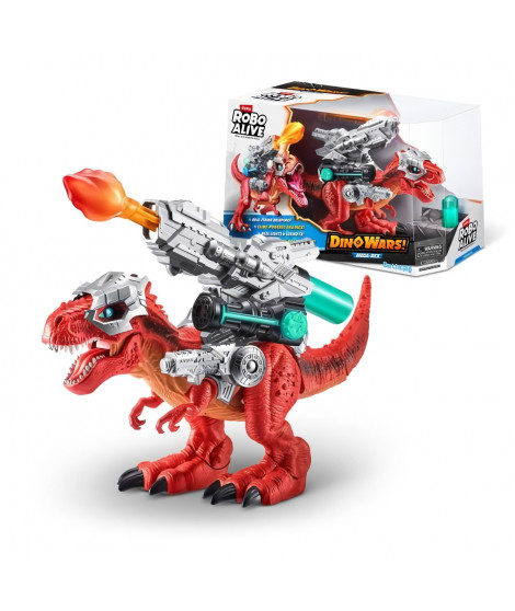 Dino Robotique - ZURU - Dino Wars Giant Battling T-Rex - Mega-Rex avec armure, rugissements et mouvements réalistes