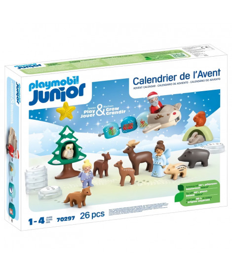 PLAYMOBIL JUNIOR 70297 Calendrier de l'Avent PLAYMOBIL Junior, 24 surprises, Des 12 mois