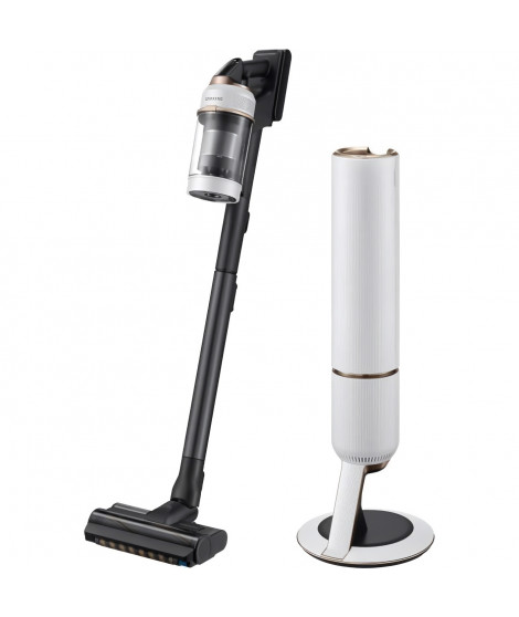 SAMSUNG Bespoke Jet Plus Pet VS20B95823W - Aspirateur Balai + Clean Station 2.0 - 580 W - 210 AW