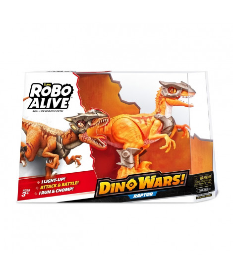 Jouet robotique - ZURU - Robo Alive Dino Wars Raptor - Armure, lumiere et technologie avancée