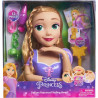 Tete a coiffer - DISNEY PRINCESSES - Tete a Coiffer Raiponce Deluxe - 12 accessoires, faux flacon de vernis, guide coiffure