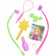 Tete a coiffer - DISNEY PRINCESSES - Tete a Coiffer Raiponce Deluxe - 12 accessoires, faux flacon de vernis, guide coiffure
