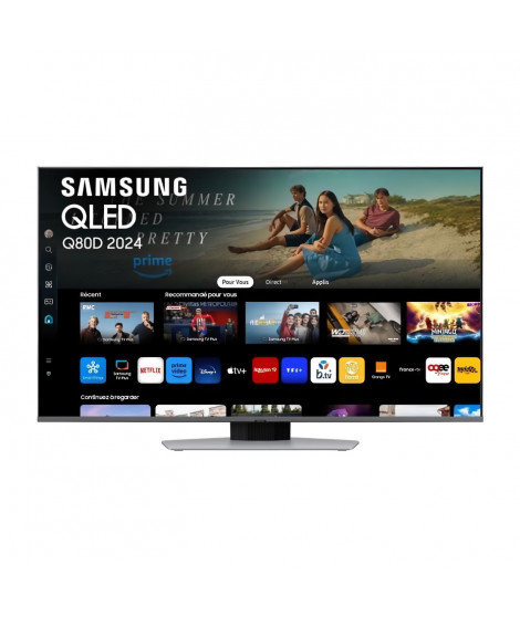 Samsung 55Q80D - TV QLED 55 (140 cm) - 4K UHD 3840x2160 - 100 Hz - HDR+ - Smart TV Tizen - Gaming Hub - 4xHDMI - WiFi