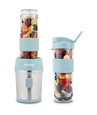 Mini blender - SMOO16 - 300 W - 570 mL - Bleu pastel - 2 gourdes incluses