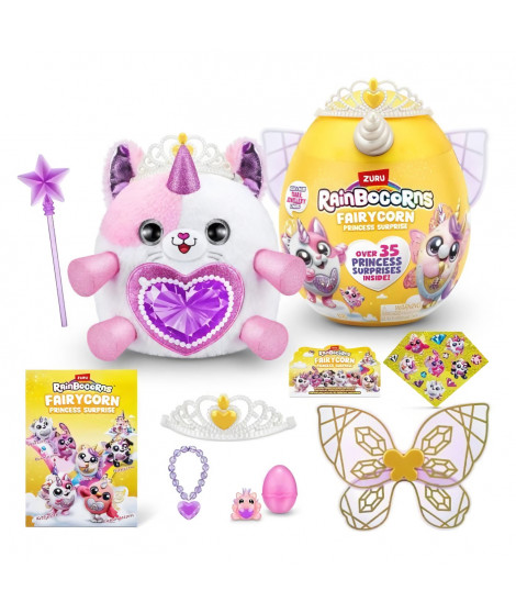 Peluches Interactives - ZURU - Fairycorn Princess S6 - 6 princesses fées a collectionner avec plus de 35 surprises