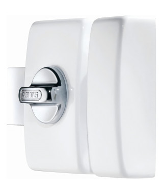 Verrou - ABUS - V83 CB 45 W EK - Coffre blanc, gâche en acier, pene en acier chromé - Double cylindre