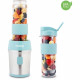 Mini blender - SMOO16 - 300 W - 570 mL - Bleu pastel - 2 gourdes incluses
