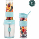Mini blender - SMOO16 - 300 W - 570 mL - Bleu pastel - 2 gourdes incluses