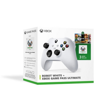 Pack Xbox Anywhere - Microsoft Xbox - Manette Robot Blanc + 3M GPU