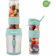 Mini blender - SMOO18 - 300 W - 570 mL - Vert pastel - 2 gourdes incluses